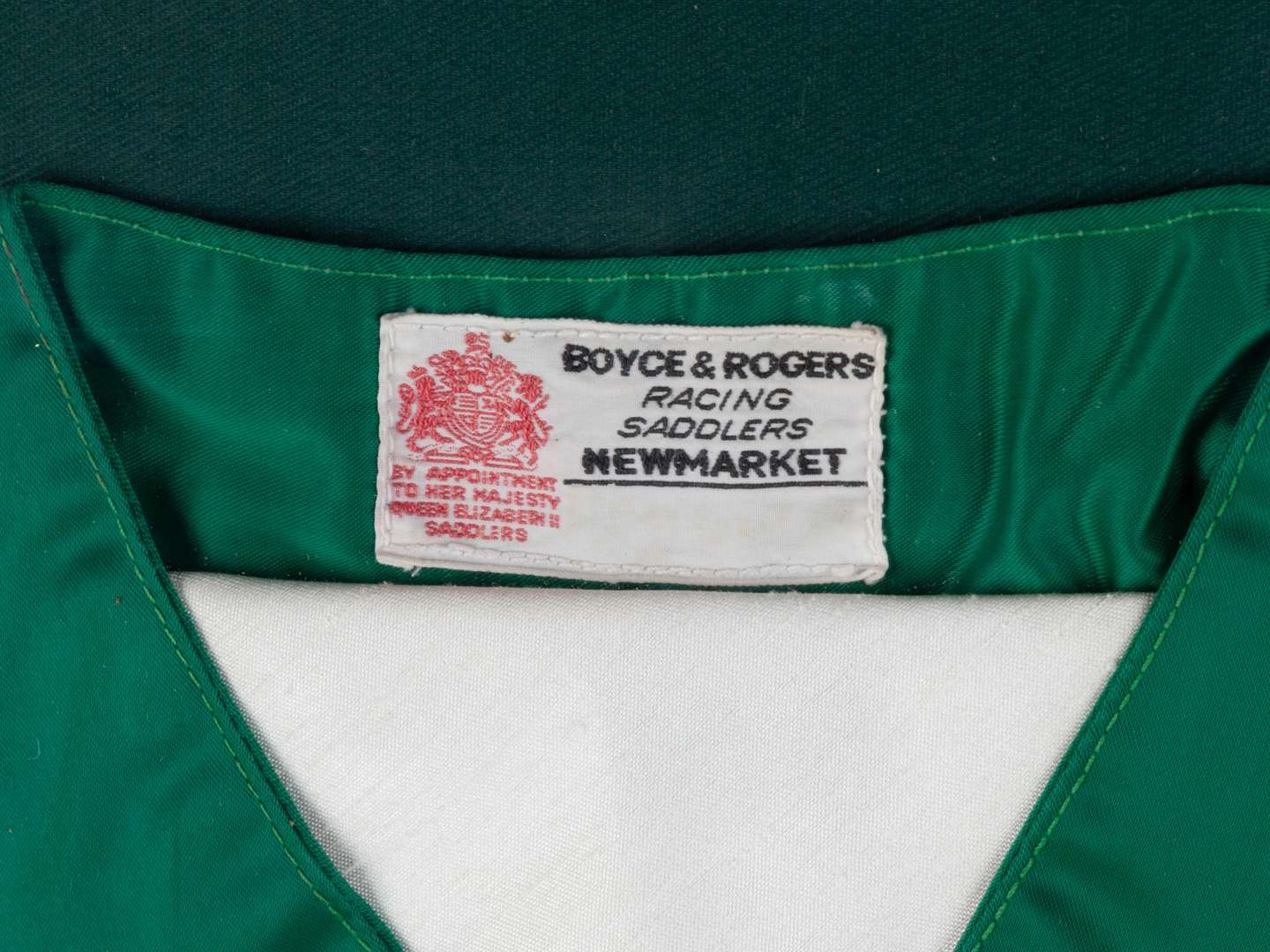 Lester Piggott signed and worn Charles W. Engelhard Jr. racing silks, 1960s. - Image 6 of 7