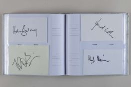 An autograph album containing 140 signatures of prominent horse racing personalities.
