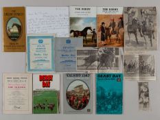 A superb complete set of Lester Piggott signed racecards for his record nine Derby wins.