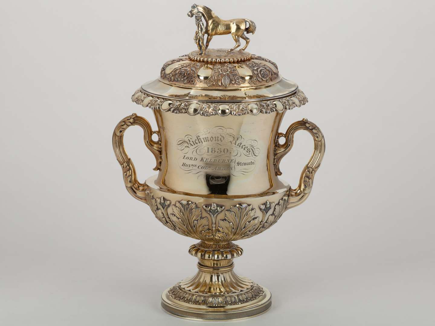 The trophy for the 1830 Richmond Cup won by Lord Milton’s racehorse Medoro.