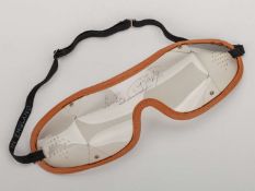 Signed pair of Lester Piggott's jockey goggles.