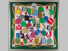 Gucci scarf of winning owners’ colours for Ascot's King George VI & Queen Elizabeth Diamond Stakes.