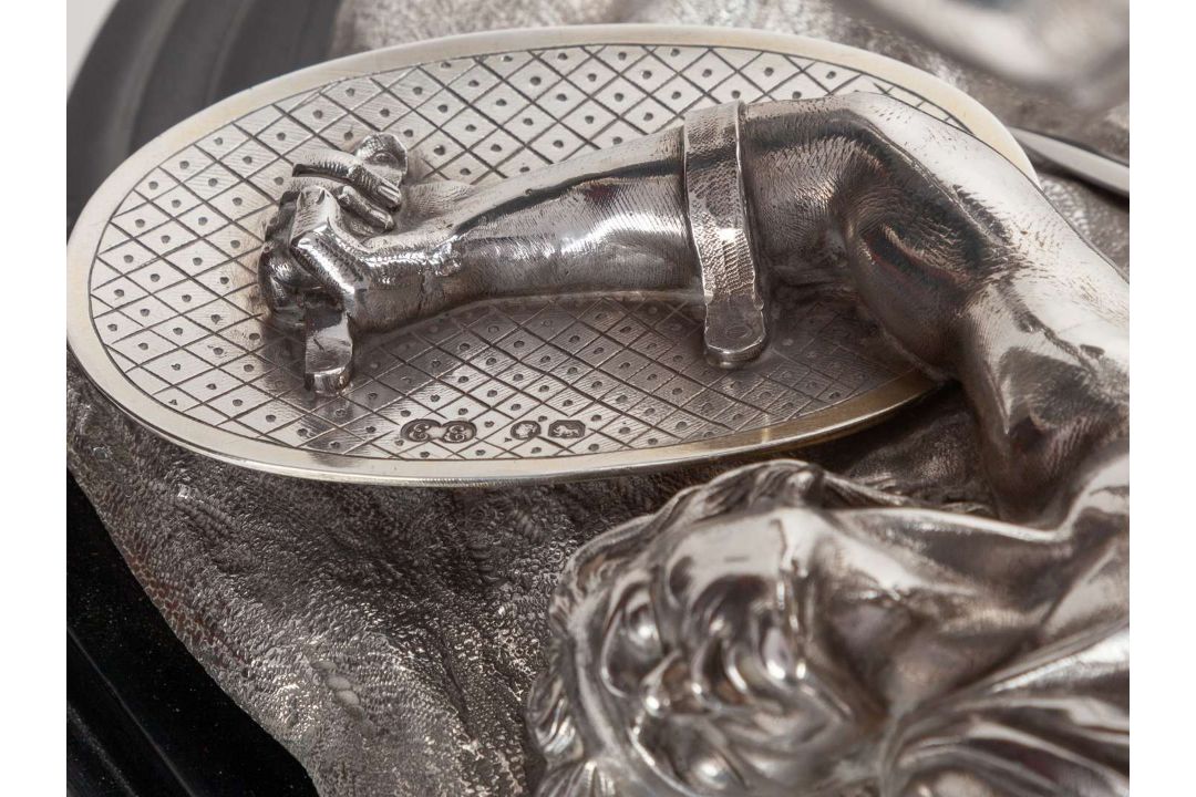 A magnificent Victorian silver sculptural trophy for the 1875 Chesterfield Cup at Goodwood. - Image 7 of 25