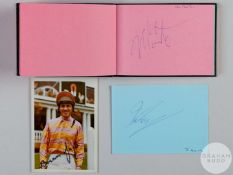Horse racing autograph book.