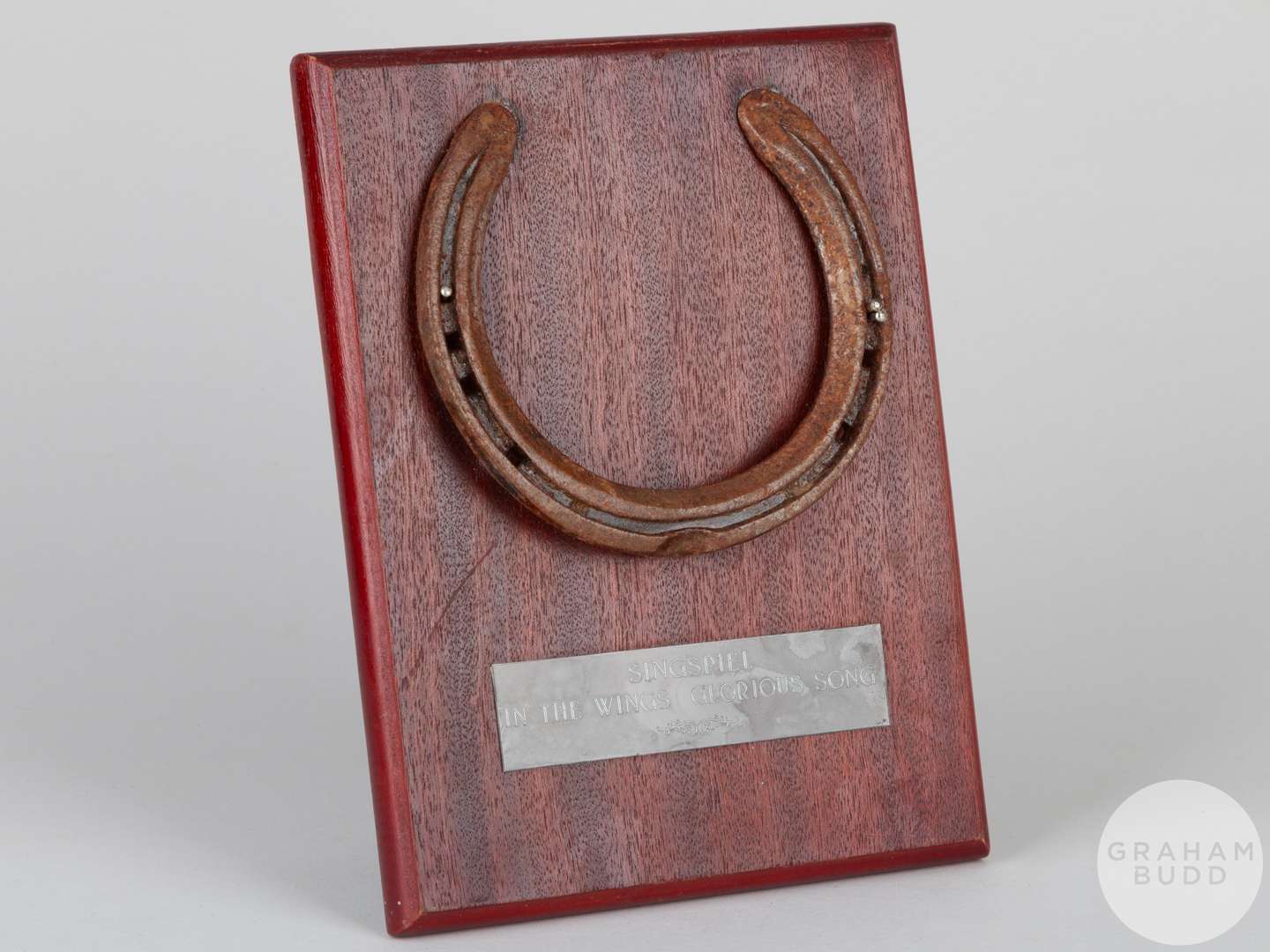 Shoe worn by the racehorse Singspiel.