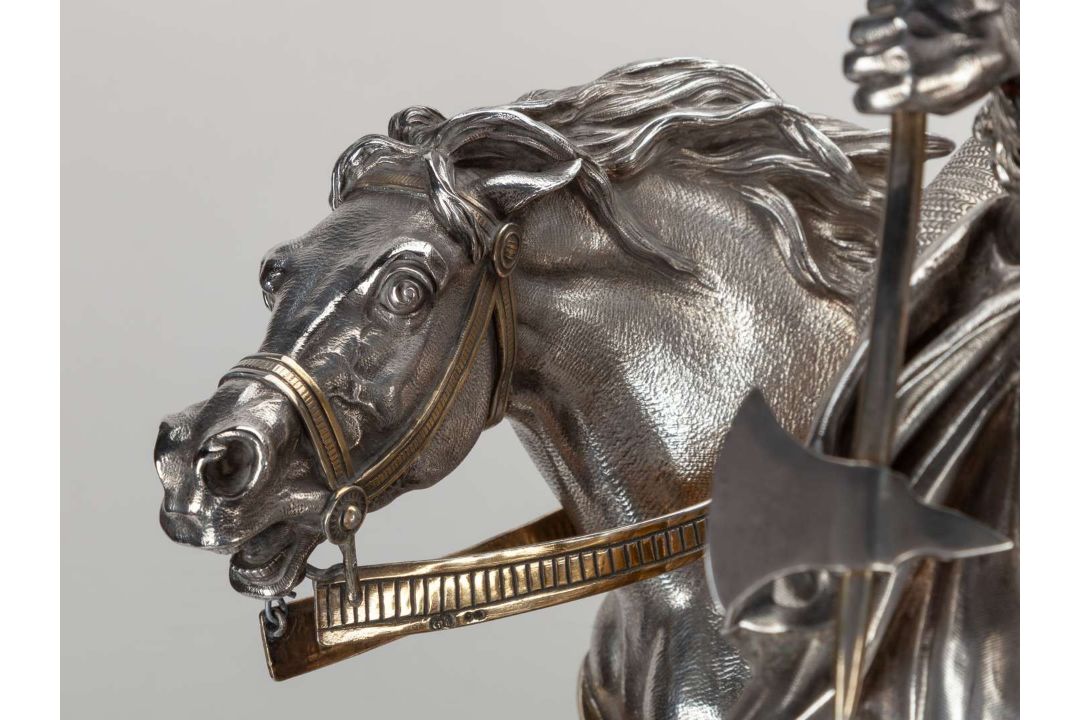 A magnificent Victorian silver sculptural trophy for the 1875 Chesterfield Cup at Goodwood. - Image 25 of 25