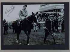 Lester Piggott signed photograph.