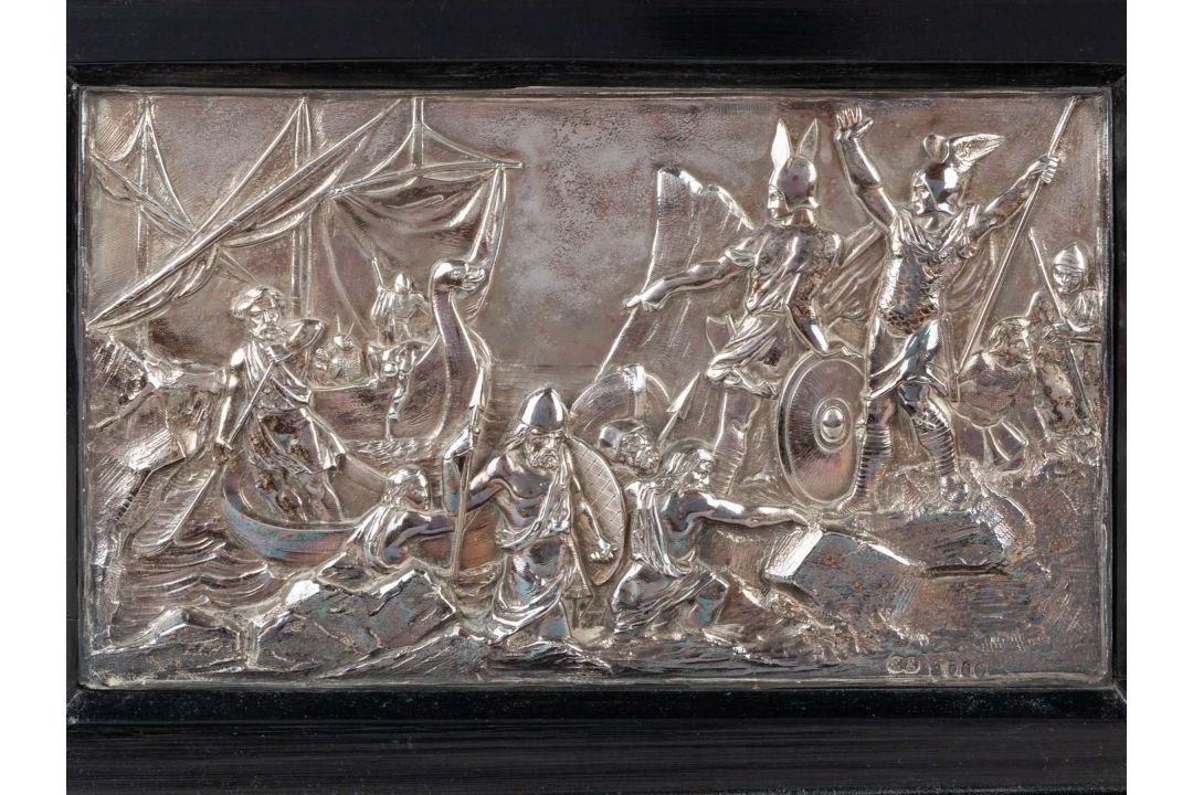 A magnificent Victorian silver sculptural trophy for the 1875 Chesterfield Cup at Goodwood. - Image 9 of 25