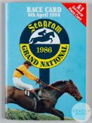 Signed 1986 Grand National racecard from collection of John Buckingham.