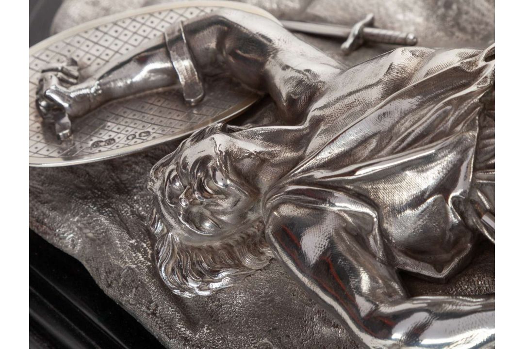 A magnificent Victorian silver sculptural trophy for the 1875 Chesterfield Cup at Goodwood. - Image 6 of 25
