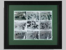 Lester Piggott signed nine Derby wins photographic montage.