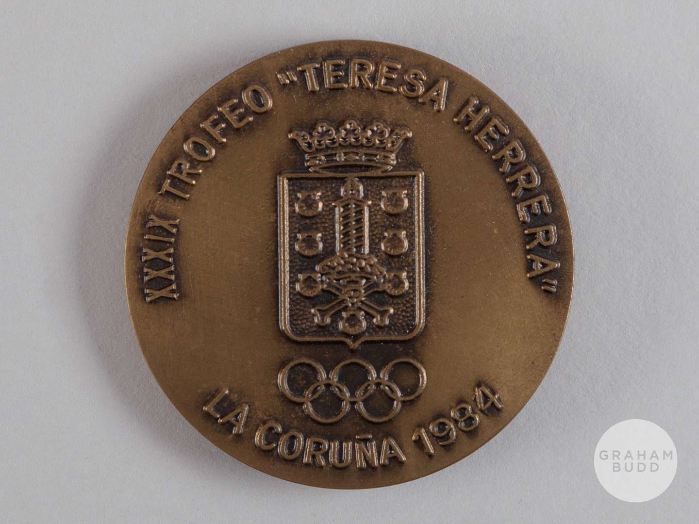 Brian McClair bronze Teresa Herrera Trophy medal, 1984.