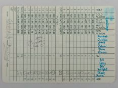 Bill Clinton signed score card from the Robert Trent Jones Golf Club.