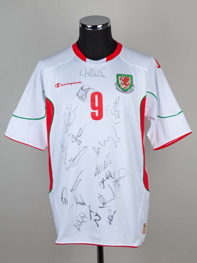 Wales white number 9 Wales short sleeved shirt 2008.