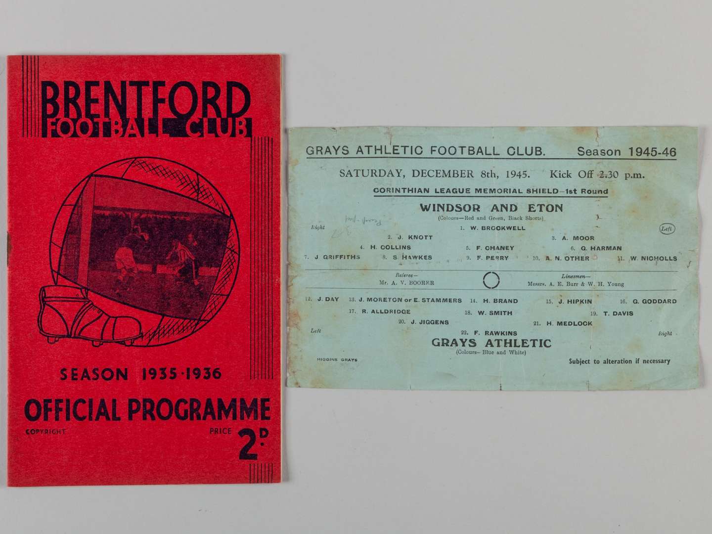 Brentford v. Grimsby Town match programme, 11th April 1936.