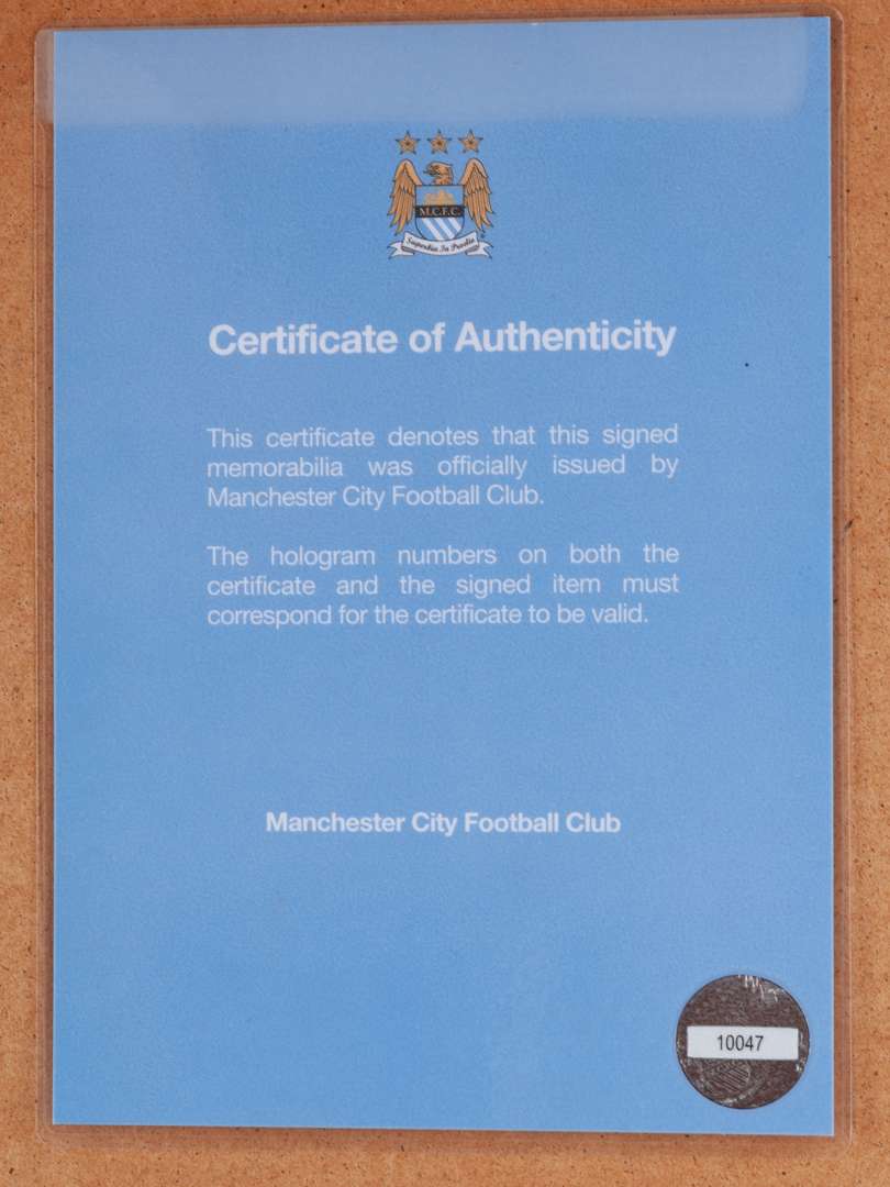 Manchester City 2011 FA Cup winners signed and framed club shirt - Image 3 of 5