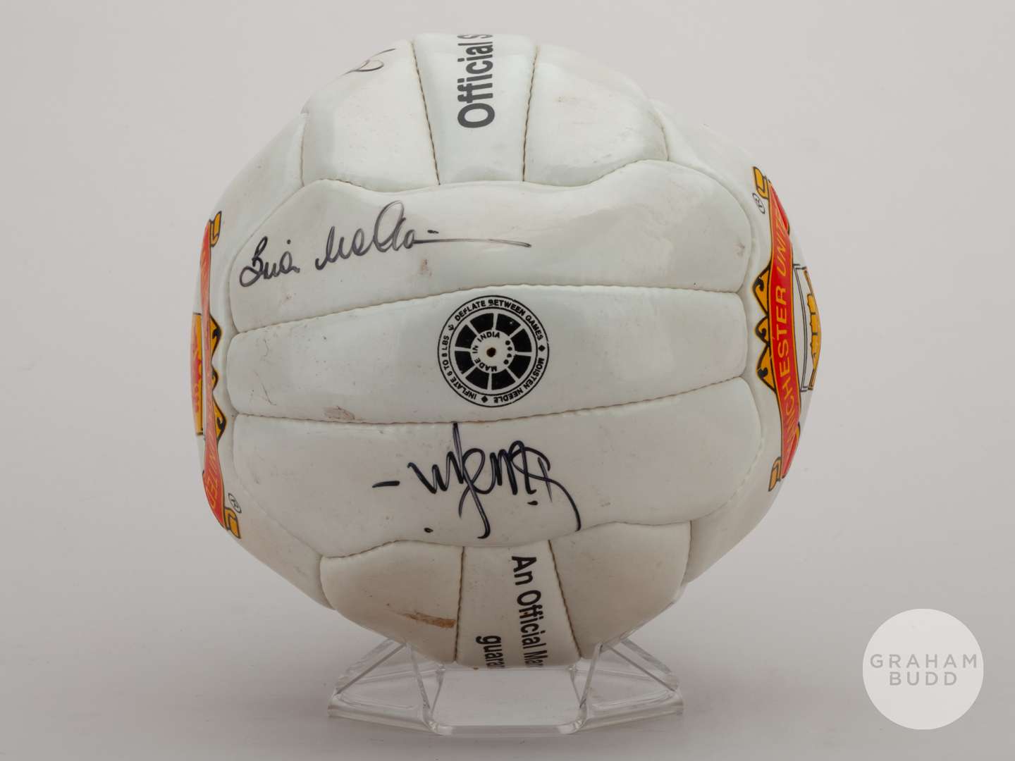 Viv Anderson white leather Manchester United autographed football - Image 5 of 6