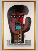 Muhammad Ali and Joe Frazier World Championship fight poster.