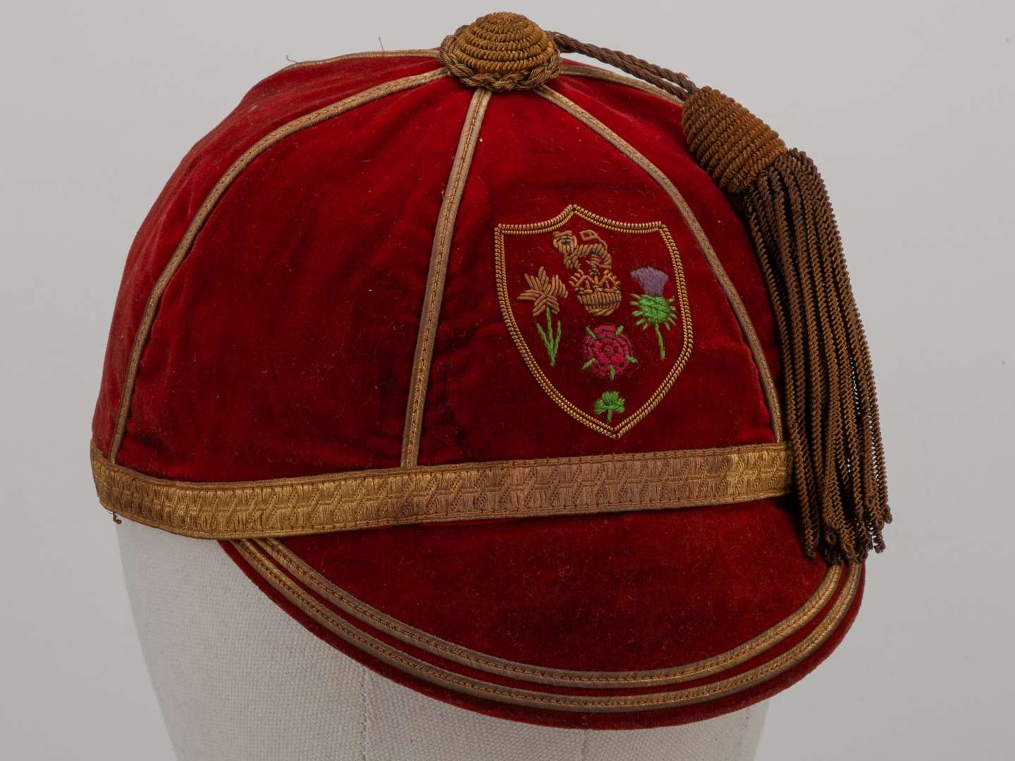 Mike Sullivan red Great Britain v. France Rugby League cap, 1957