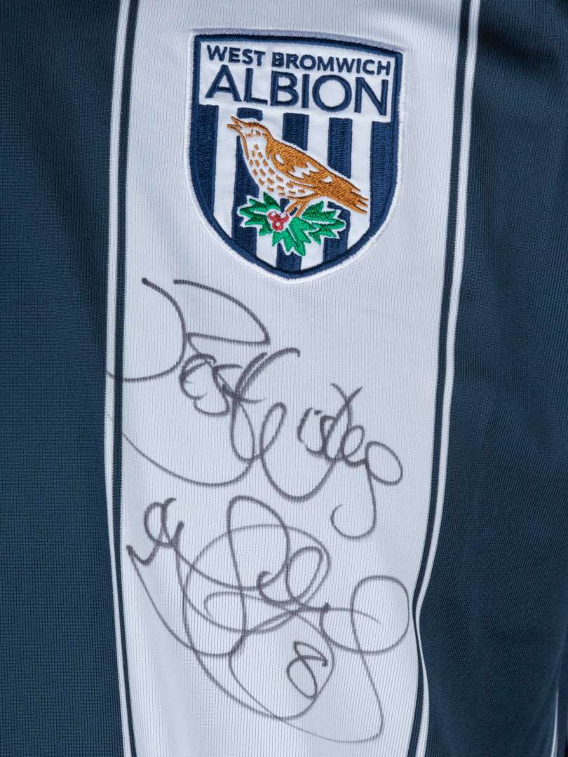 Jonathan Greening blue and white No.8 West Bromwich Albion short-sleeved shirt, 2008-09 - Image 3 of 5