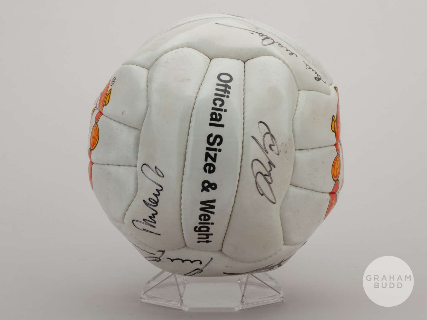 Viv Anderson white leather Manchester United autographed football - Image 2 of 6