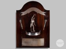 Lance Gibbs a West Indies Cricket Board Most Wickets Presentation trophy.