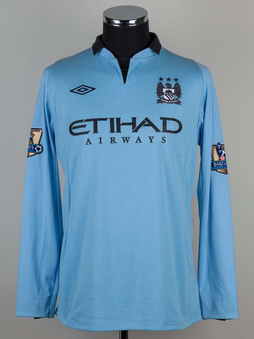Mario Balotelli sky blue number 45 Manchester City long sleeved shirt 2012/12.