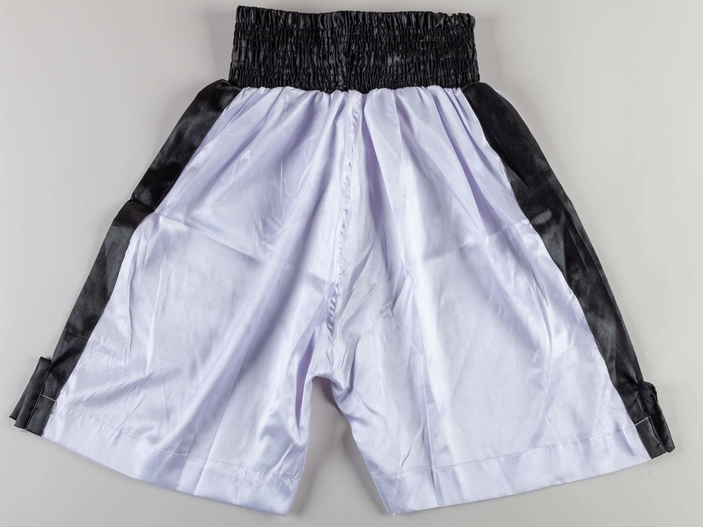 Pair of black and white Iron Mike Tyson autographed boxing trunks. - Image 3 of 3