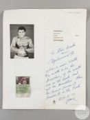 Muhammad Ali handwritten, autographed & dedicated poem, 4th December 1974.