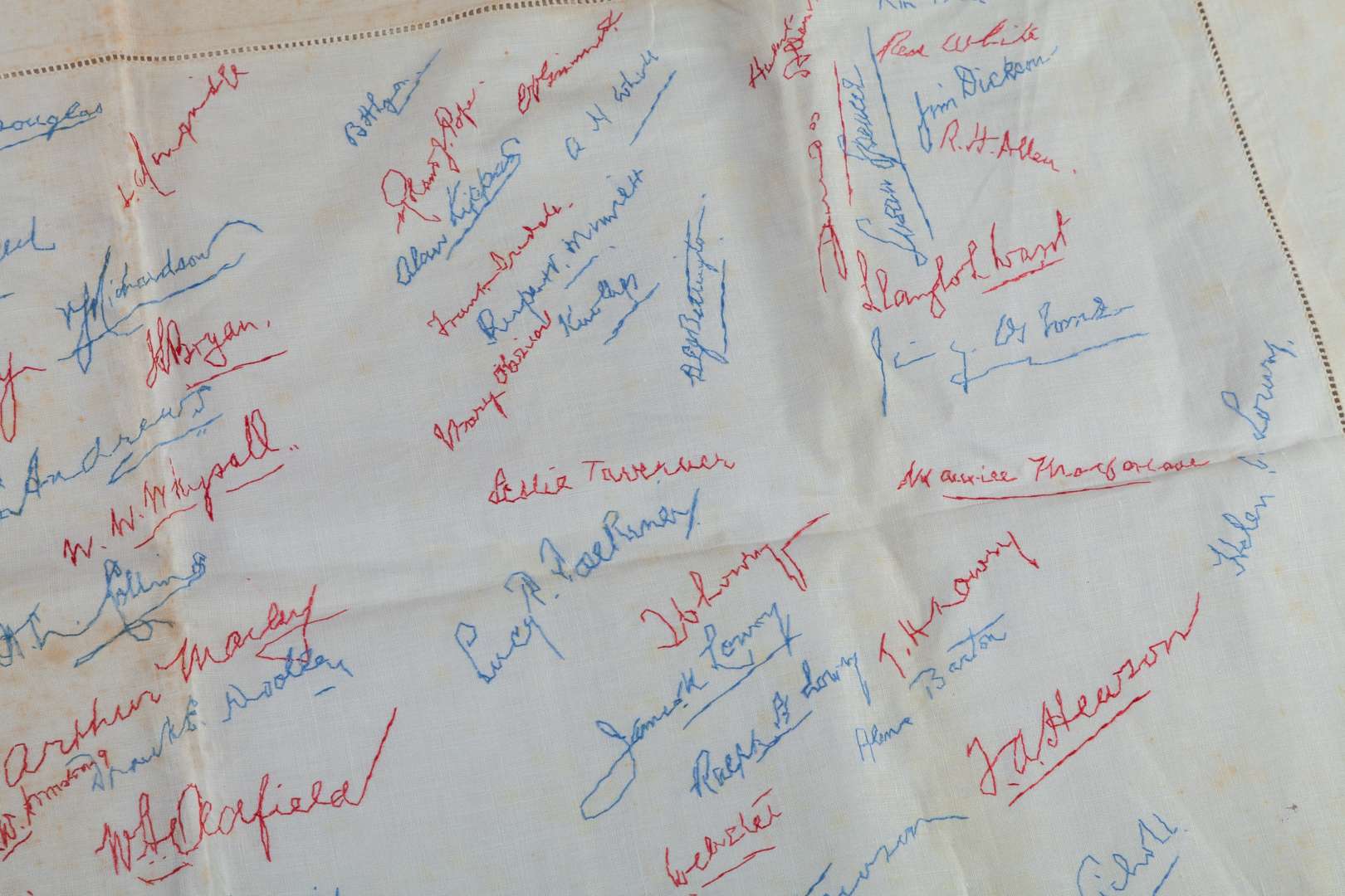 An autographed embroidered table cloth MCC Tour, 1924-25. - Image 3 of 3