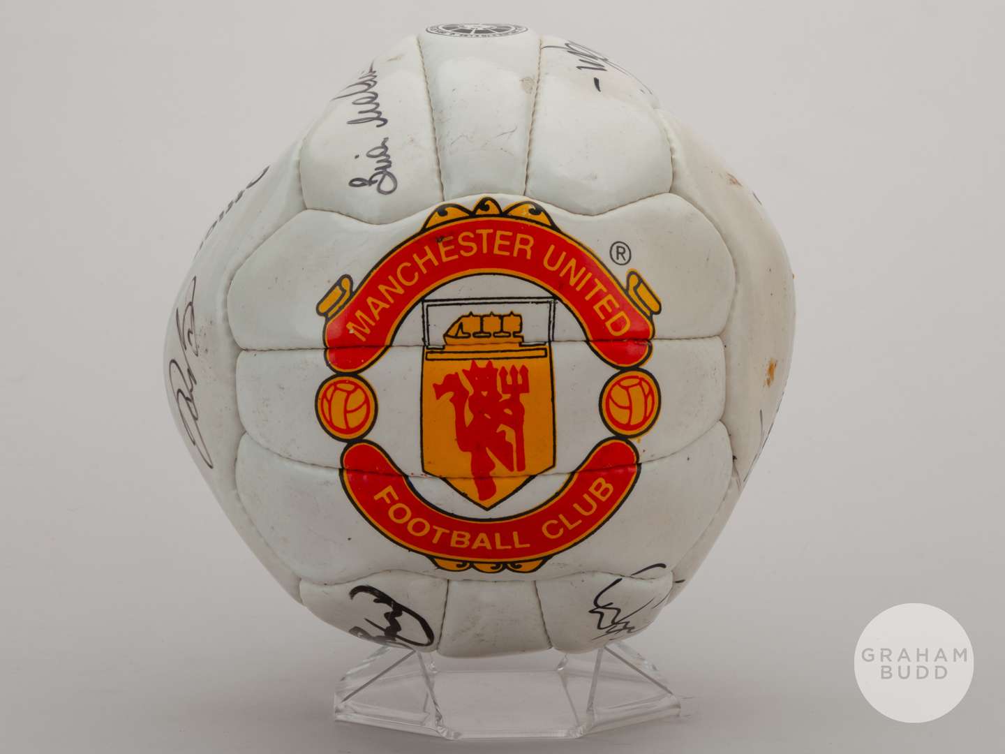Viv Anderson white leather Manchester United autographed football