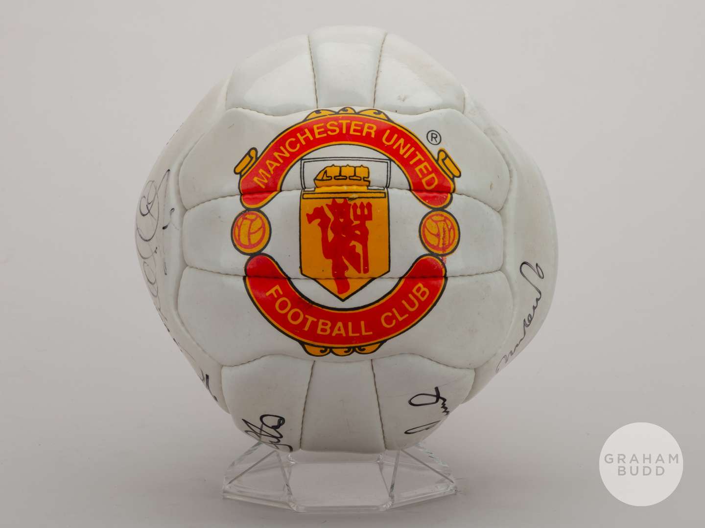Viv Anderson white leather Manchester United autographed football - Image 3 of 6