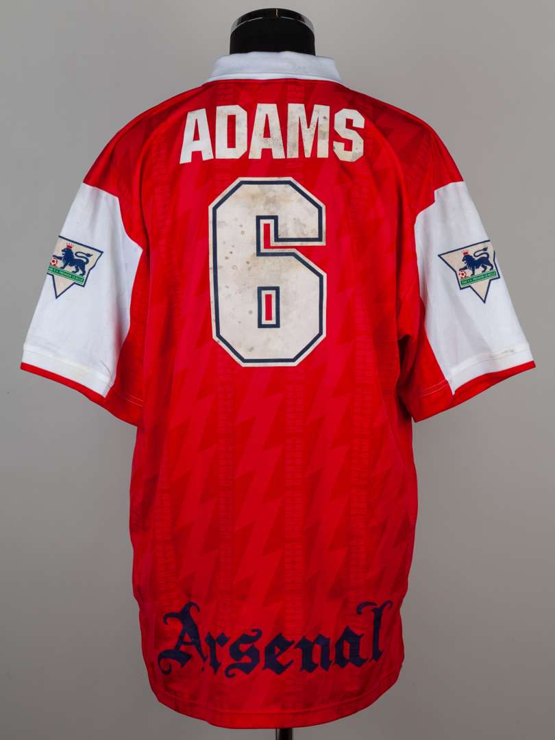 Red and white No.6 Arsenal autographed short-sleeved shirt 1995-96 - Image 2 of 6