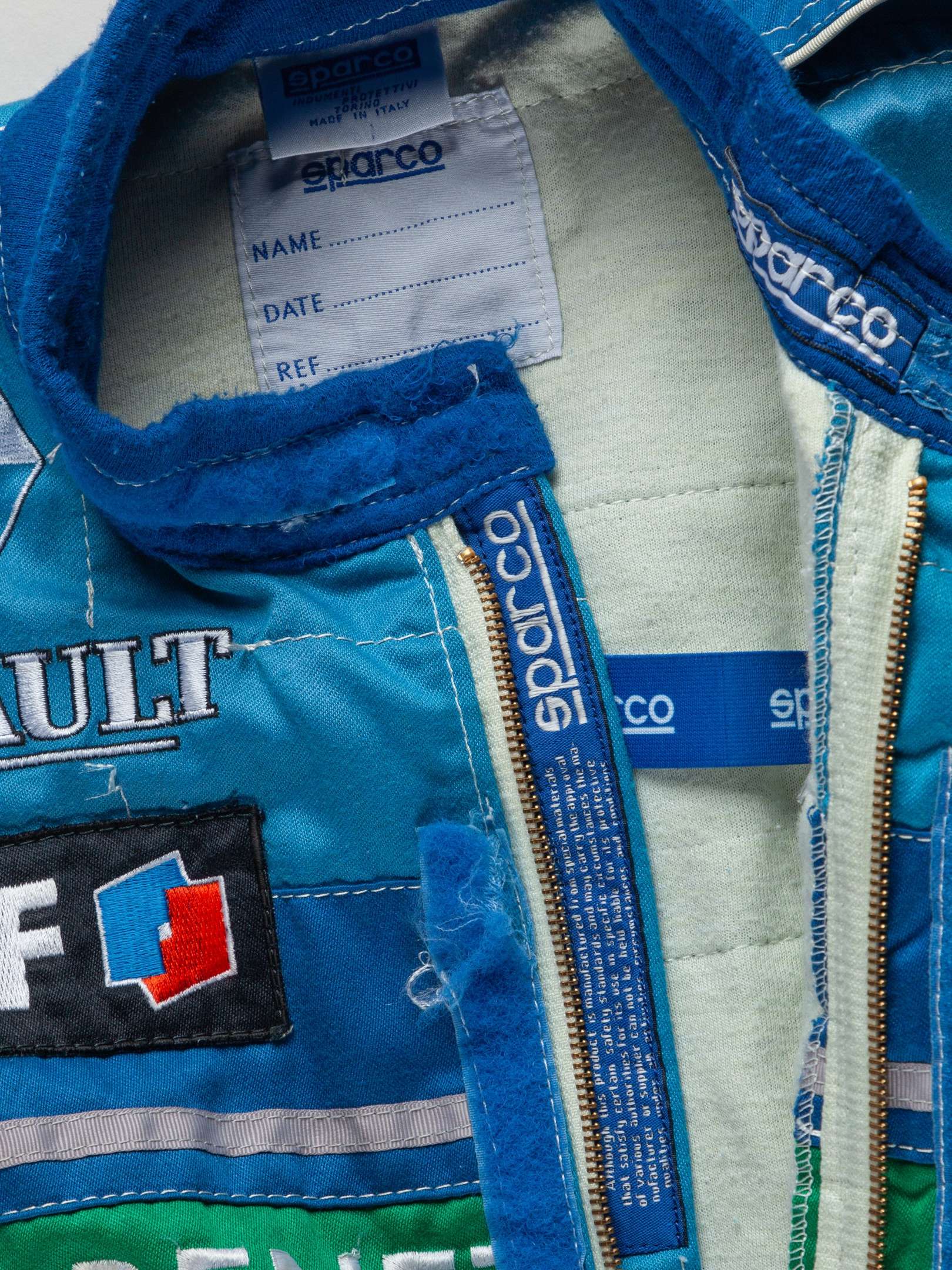 Jean Alesi 1996 Benetton race worn suit, by Sparco - Image 4 of 6