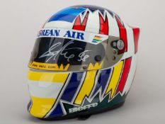 An Alexander Wurz autographed Bieffe helmet with sponsors logos