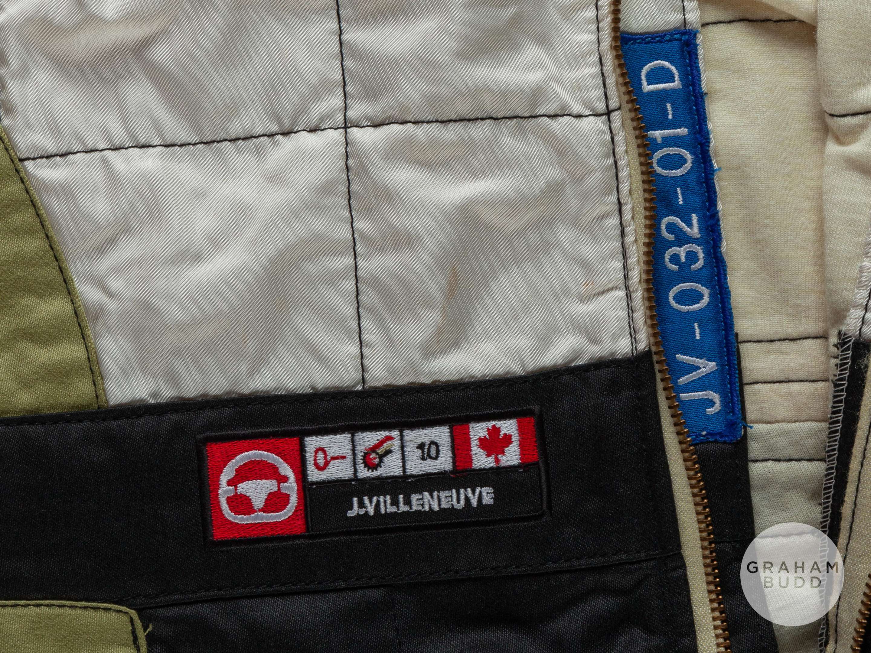Jacques Villeneuve BAR Honda autographed race suit by Sparco. - Image 4 of 7