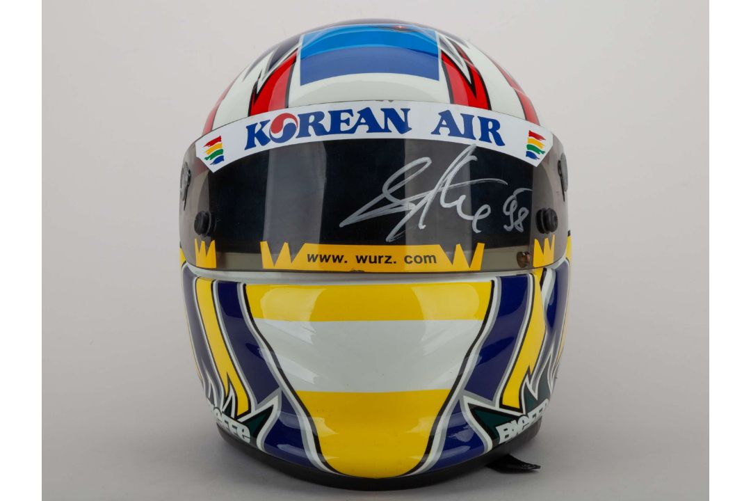 An Alexander Wurz autographed Bieffe helmet with sponsors logos - Image 3 of 6