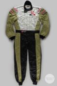 Jacques Villeneuve BAR Honda autographed race suit by Sparco.