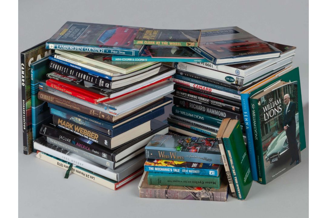 A large collection of F1 and other reference books&nbsp;