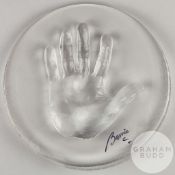 An extremely rare Bernie Eccleston Crystal Caviar hand print.