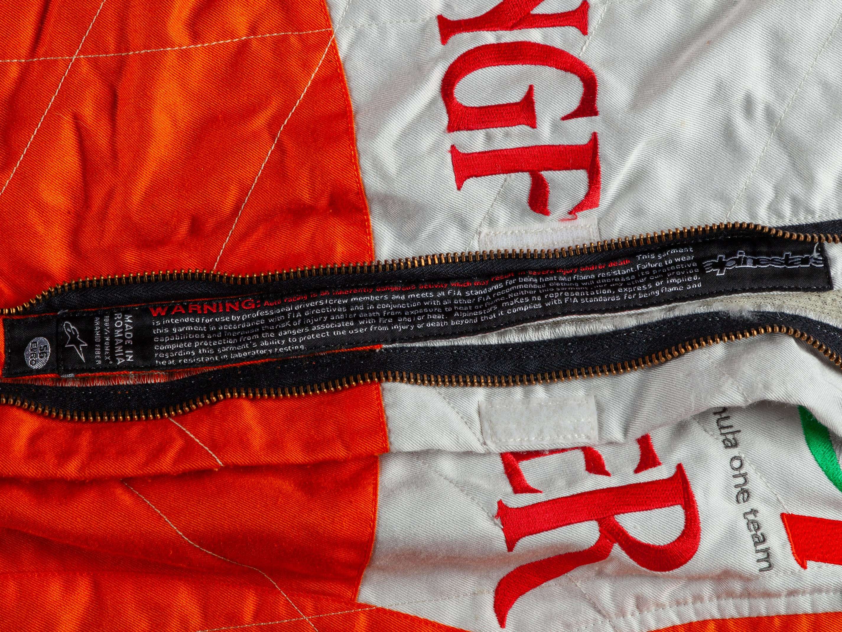 An original pit crew suit as used by a Force India team mechanic in the 2009. - Image 4 of 5