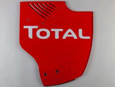 A Renault 2011 rear wing endplate with TOTAL and Japan Rags sponsors logos