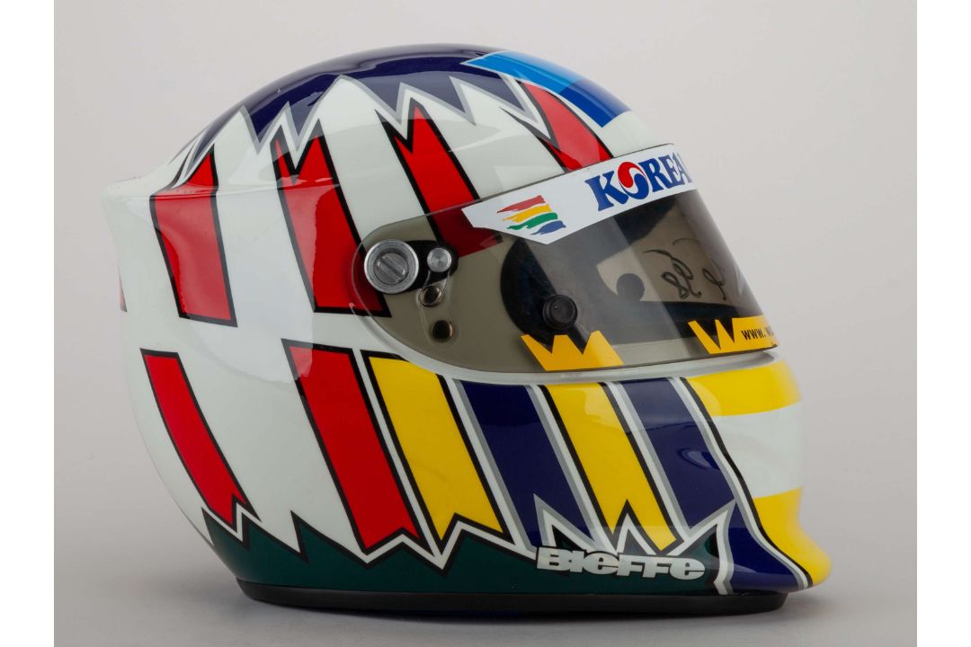 An Alexander Wurz autographed Bieffe helmet with sponsors logos - Image 4 of 6