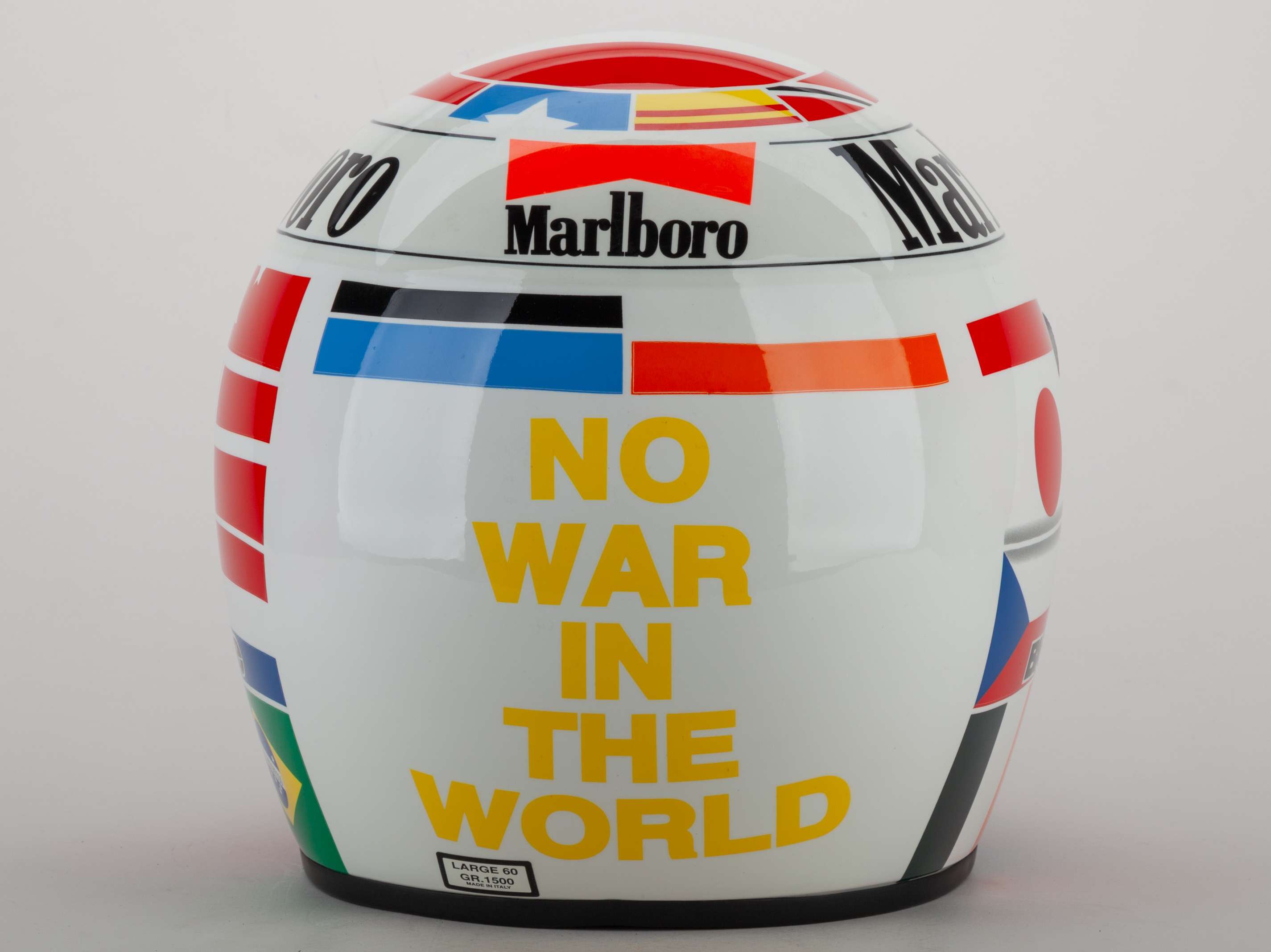 A Gerhard Berger Bieffe replica helmet with sponsors logos - Image 5 of 6