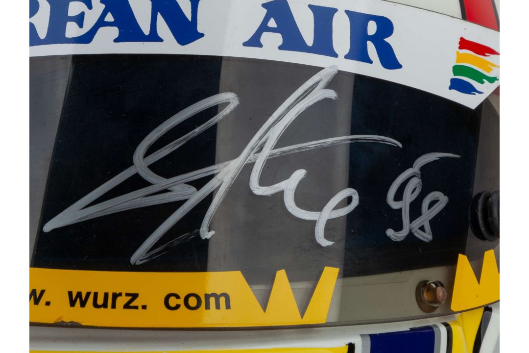 An Alexander Wurz autographed Bieffe helmet with sponsors logos - Image 2 of 6