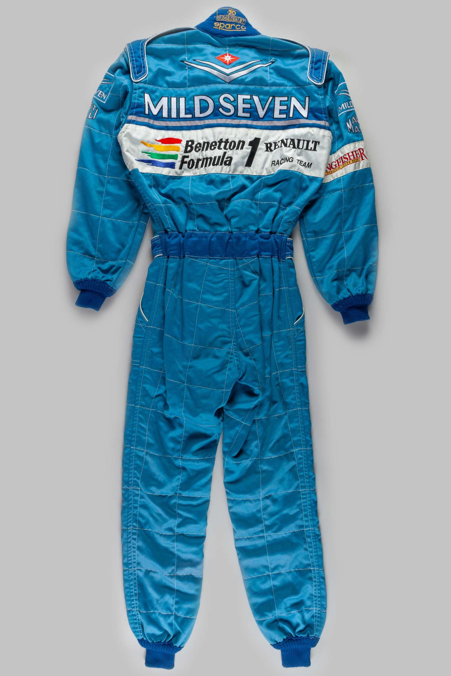 Jean Alesi 1996 Benetton race worn suit, by Sparco - Image 2 of 6
