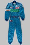 Jean Alesi 1996 Benetton race worn suit, by Sparco