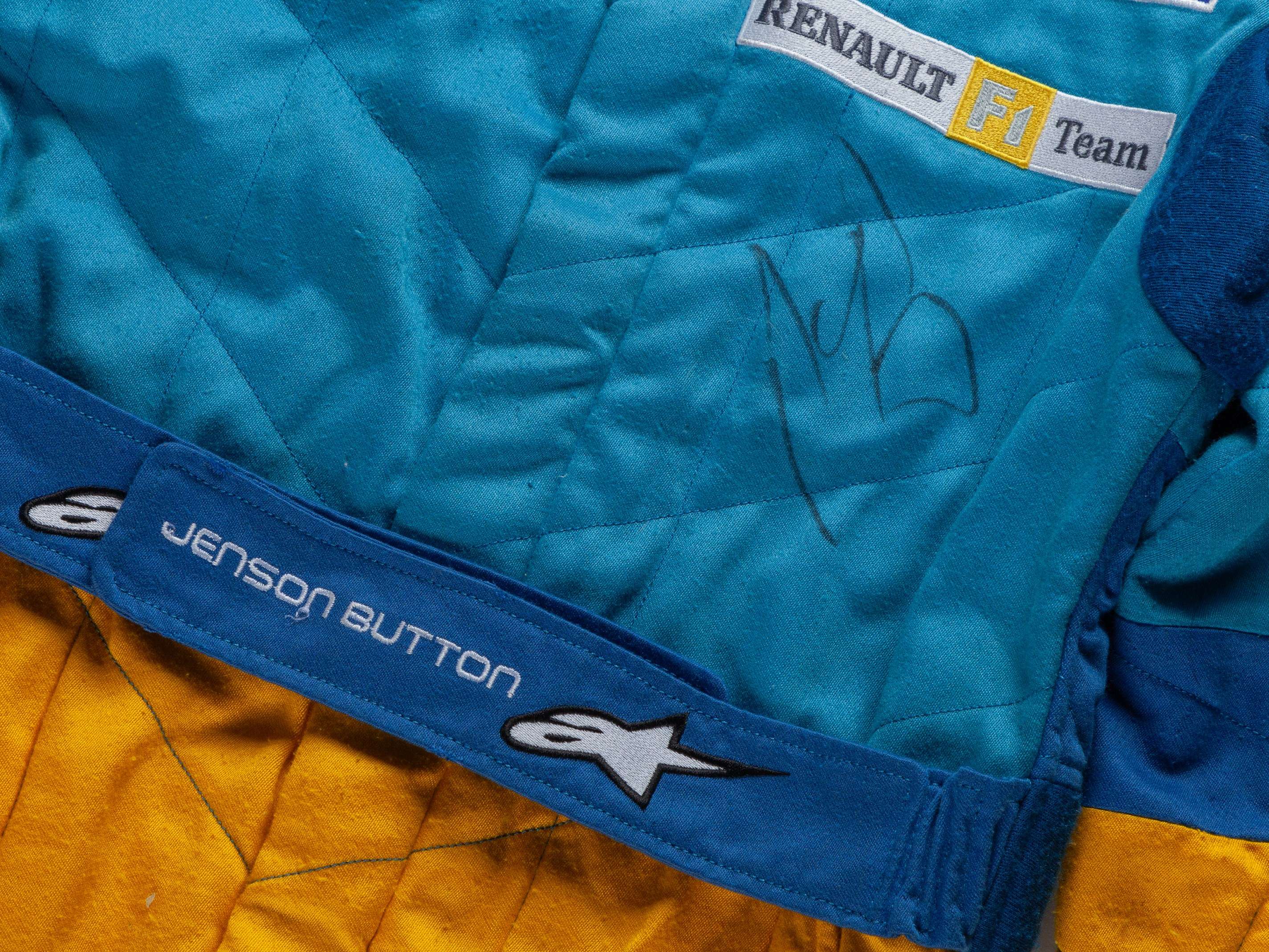 Jenson Button Renault autographed race suit, by Alpinestars&nbsp; - Image 3 of 5