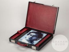 A rare diamond sprayed carbon brief case.
