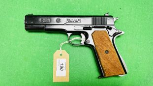 BRUNI AUTOMATIC 8MM CALIBRE BLANK FIRING PISTOL (COLT 1911 REPLICA) - (ALL GUNS TO INSPECTED AND